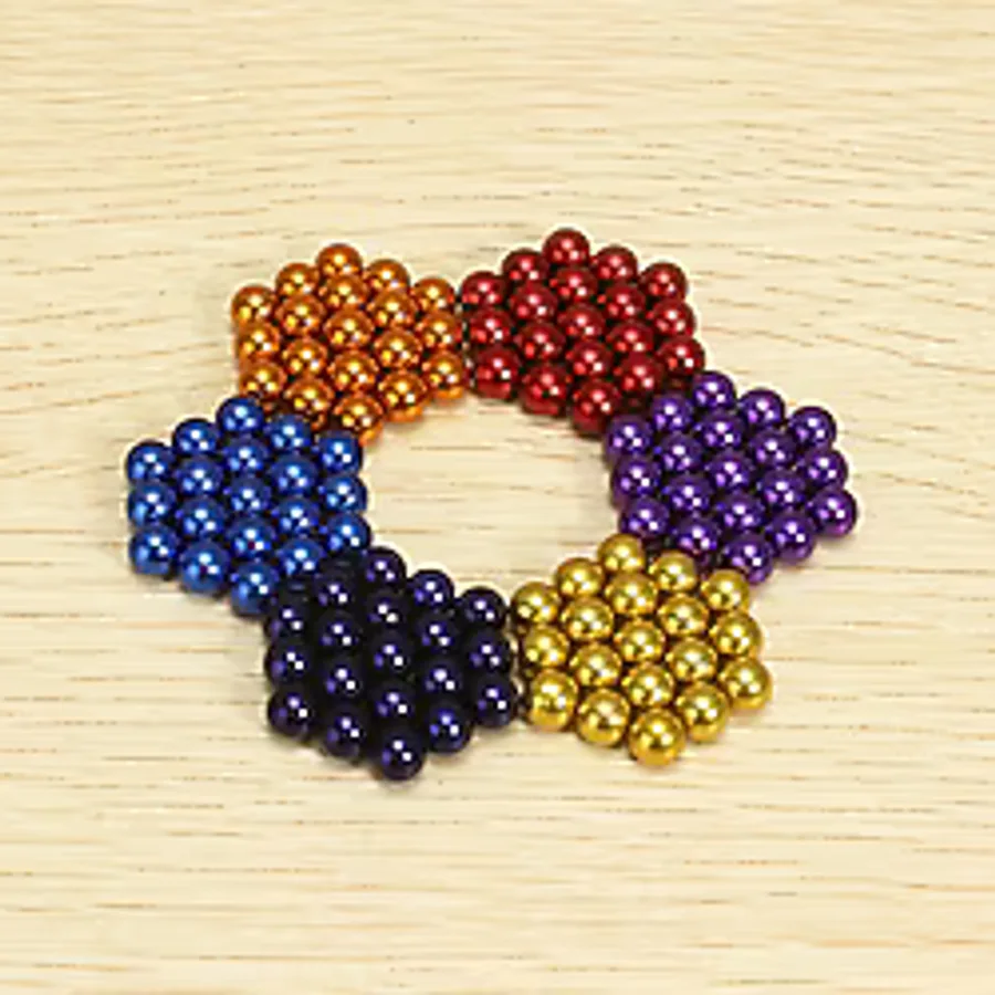 Renkli 216 Adet Mıknatıs Neocube Mıknatıs 5Mm Neodyum