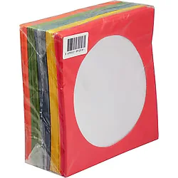 Renkli 80 Gr CD - Dvd Zarfı 100 Lü Pencereli Paket (Kırmızı Sarı Yeşil)
