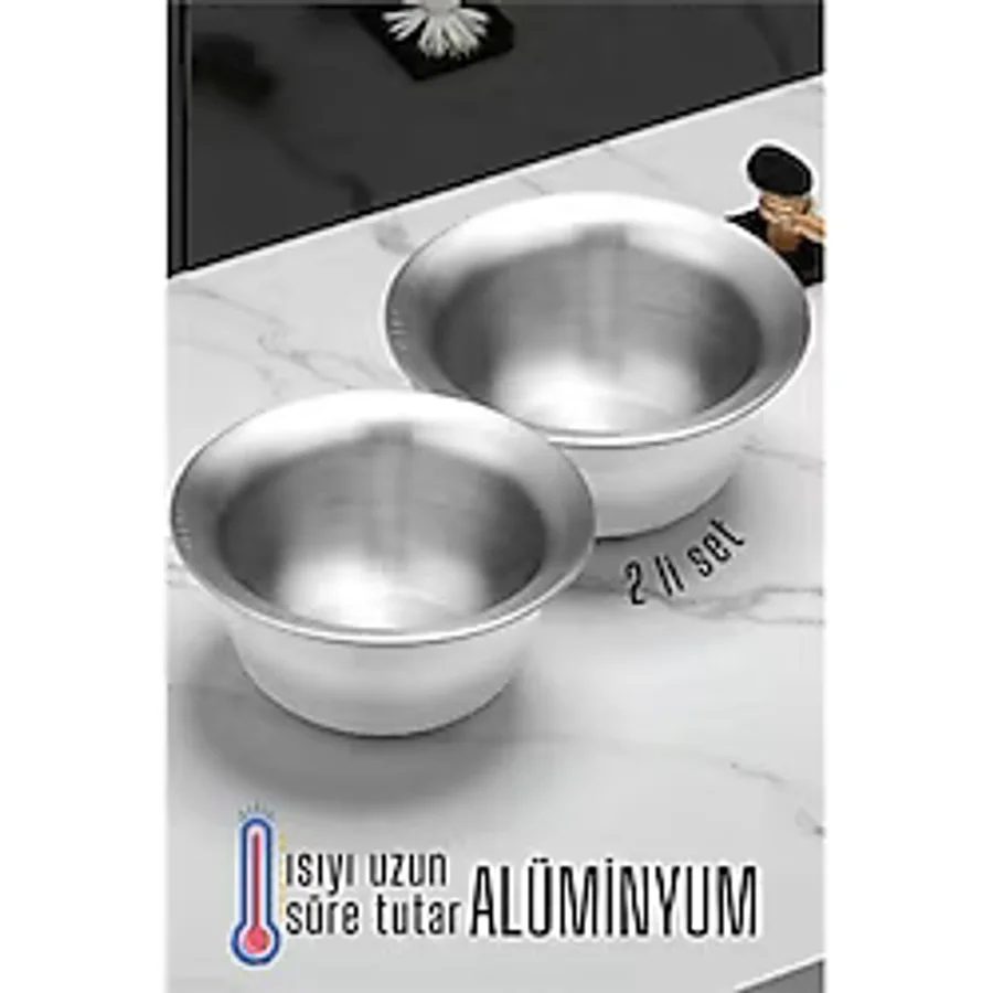 Renkli Alüminyum Tıraş Tası Seti, Şık ve Kullanışlı Iki Parça - Seçenek 1