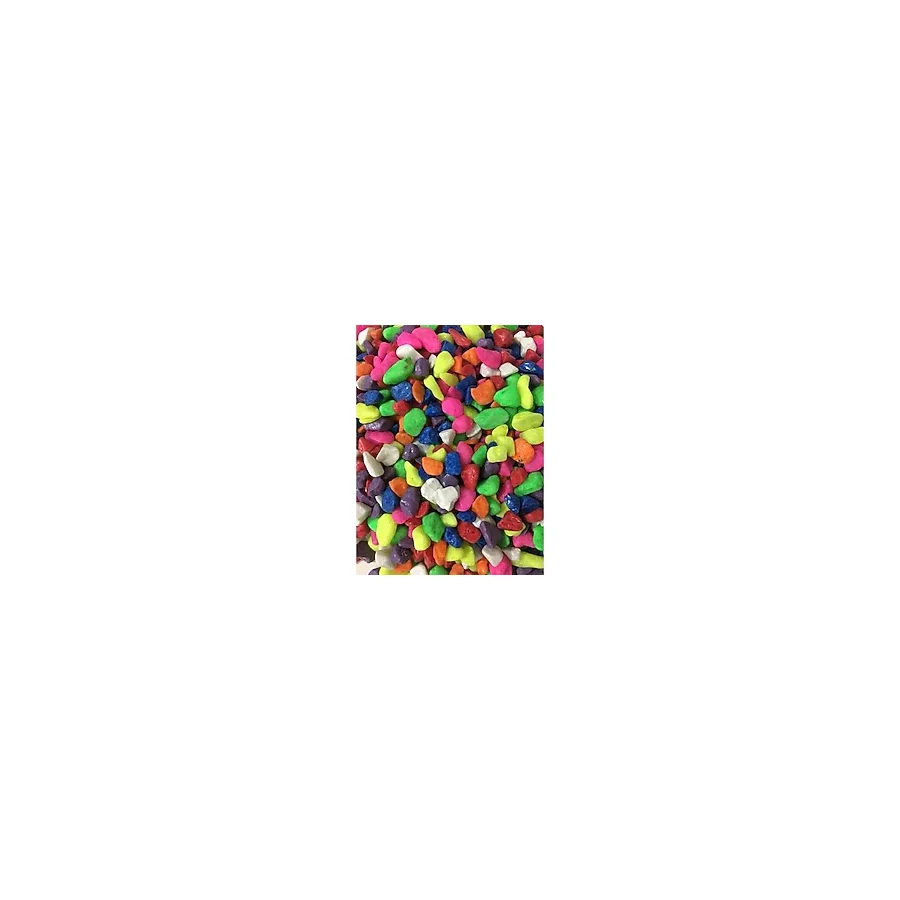 Renkli Çakıl Taşı Karışık 1 Kg Paket - Akvaryum Dekor Renkli Taş