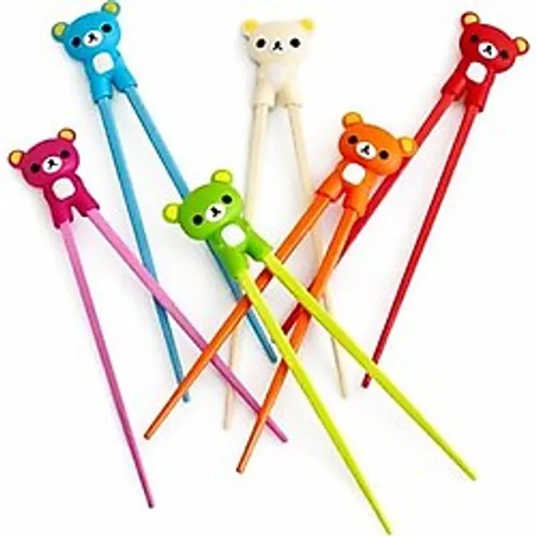 Renkli Chopstick Ve Chopstick Öğrenme Aparatı Kırmızı