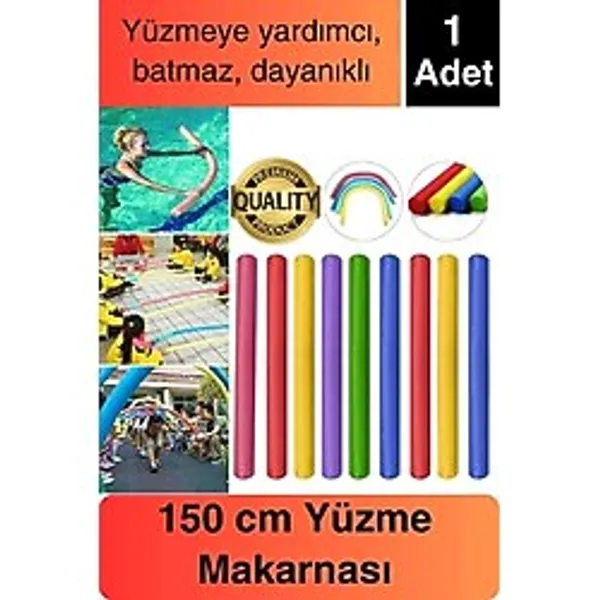 Renkli Dayanıklı Deniz Havuz Yüzme Makarnası Tatil Yüzücü Batmayan Sosis Köpüğü Yardımcı 1 Adet