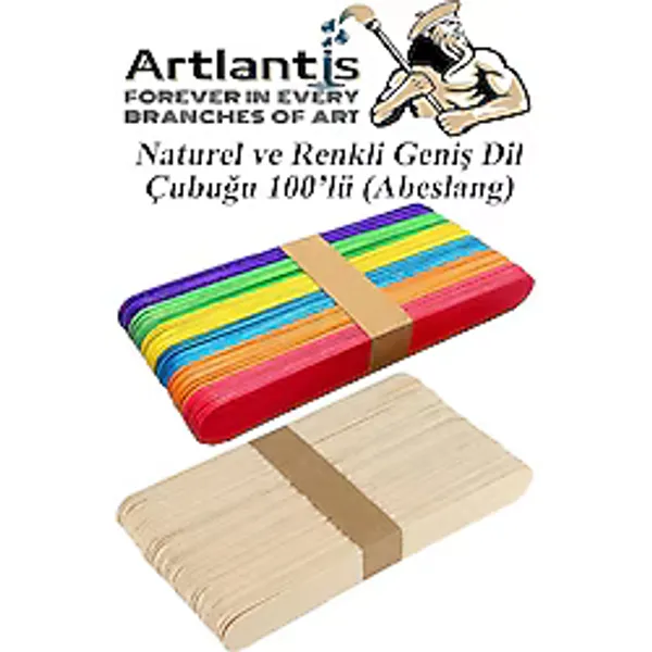 Renkli Dil Çubuğu Geniş 50 Adet Naturel Dil Çubuğu Geniş 50 Adet 1 Paket Renkli Ve Renksiz Abeslang Dil Basma Çubuğu
