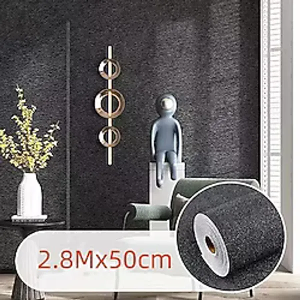 Renkli Duvarlar 50x280cm Siyah Kendinden Yapışkanlı Isı Ve Ses Yalıtımını Destekler Boyanabilir Duvar Paneli Kağıdı