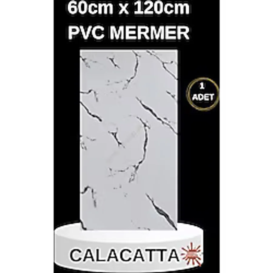 Renkli Duvarlar Alternatif Kaplama UV PVC Mermer Panel Calcatta 1 Adet 60x120cm Ev Ofis Otel Duvar Kaplama Paneli