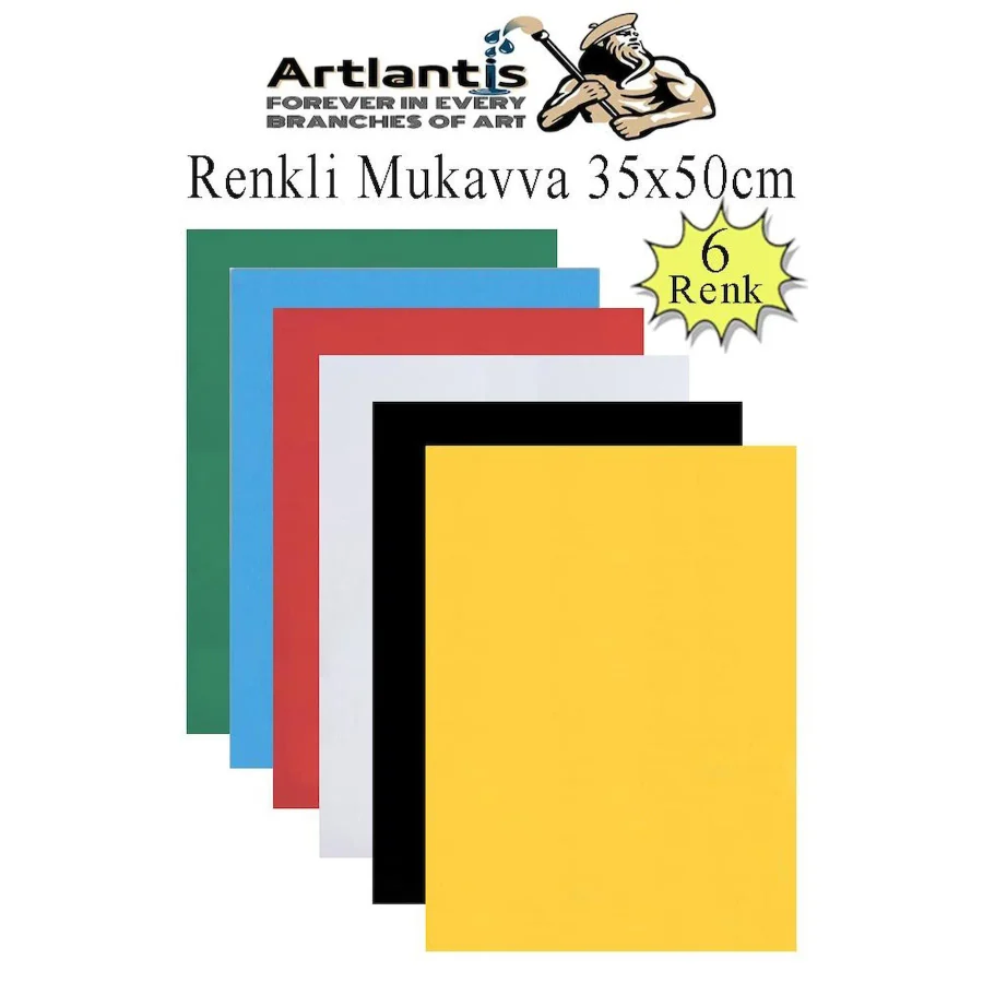 Renkli Mukavva 6 Renk 35x50 cm 1 Paket Sert Renkli Karton 1.0 mm Okul Okul Öncesi Anasınıfı Hobi Etkinlik