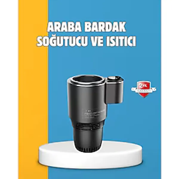 Renklime Dijital Ekranlı Akıllı Bardaklık Araç Içi Termal Isıtıcı Soğutucu