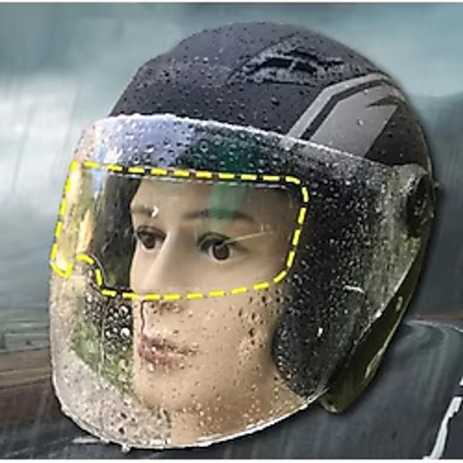 Renklime Motosıklet Kaskı Içın Yağmur Kaydırıcı