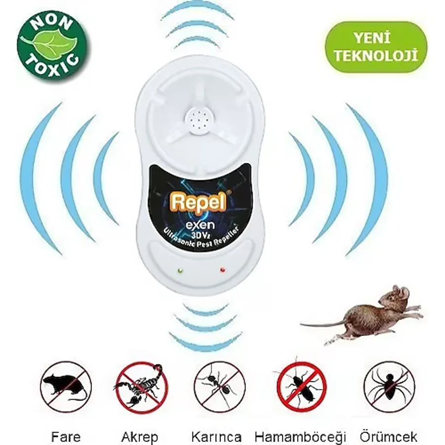 Repel Exen 3d Fare Sıçan Haşere Örümcek Akrep Kovucu