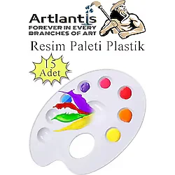 Resim Paleti Plastik 15 Adet Godeli Ressam Paleti Boyama Paleti Akrilik Boya Guaj Boya Suluboya