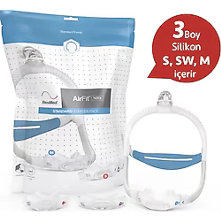 Resmed Airfit N30i Nazal Cpap Maskesi + Resmed Slimline Hortum