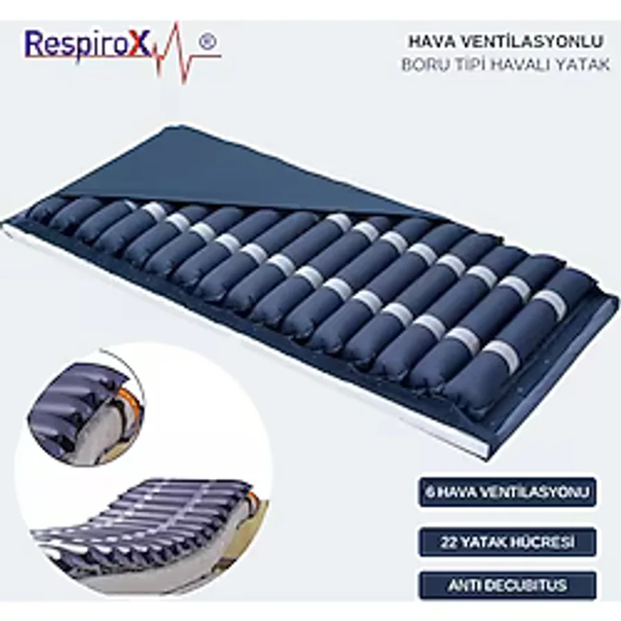 Respirox Hava Ventilasyonlu Boru Tipi Havalı Hasta Yatak Yara Önleyici - 110 x 190 cm