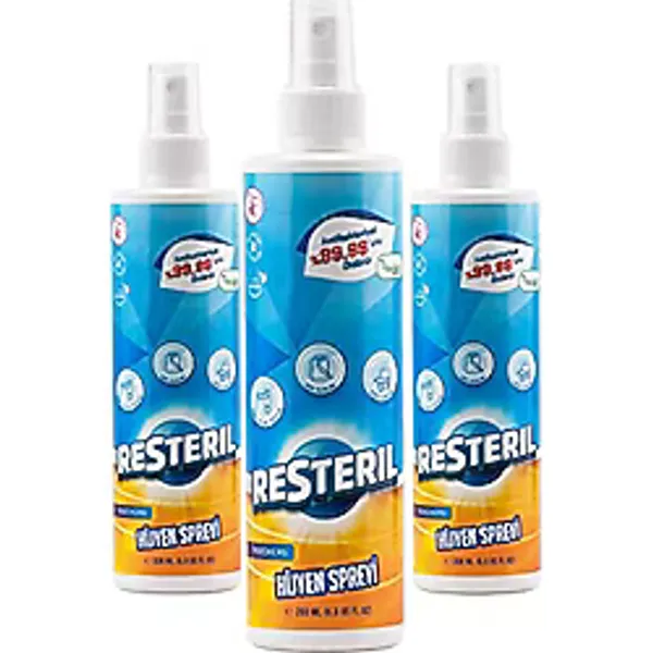 Resteril Ayakkabı Koku Giderici Parfümsüz Ayak Kokusu Giderici Dezenfektan Sprey 200ml x3 Ayak Koku Önleyici Ayakkabı Deodorantı Hijyen Spreyi