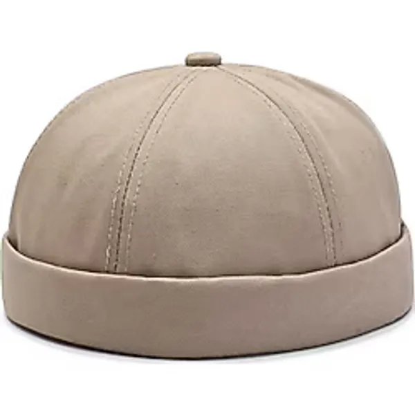 Retro Docker Cap Takke Leon Bere Unisex Bej Şapka