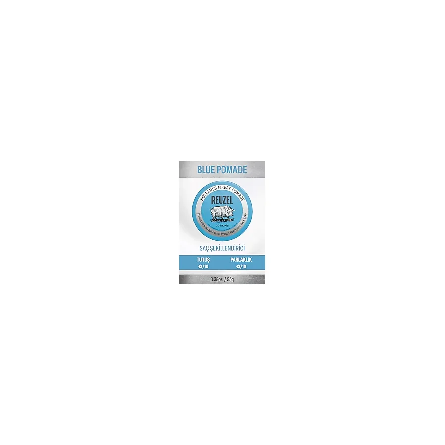 Reuzel Tüm Saç Tipleri için Mavi Pomade Water Soluble Saç Şekillendirici 3.38oz/95g