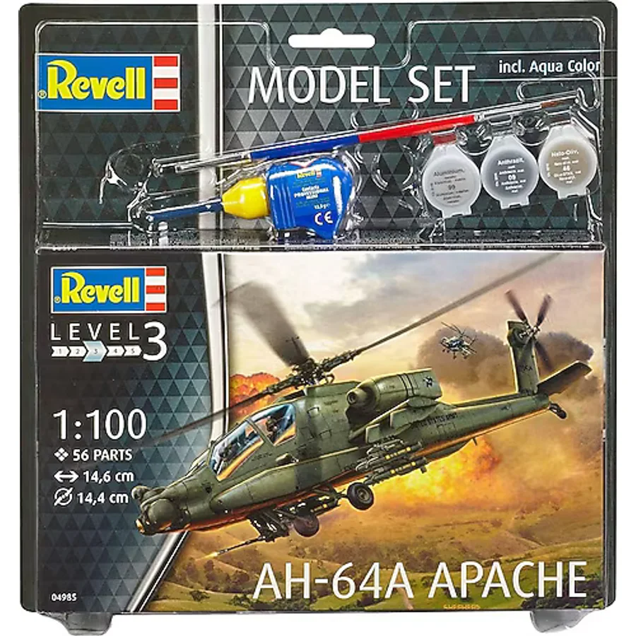 Revell 1:100 AH-64A Apach 04985 Maket Seti