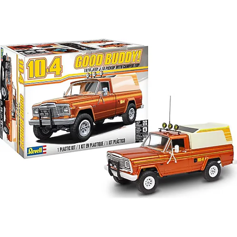 Revell 1:24 '79 Jeep J10 Pickup with Camper Top 14568 Maket Seti