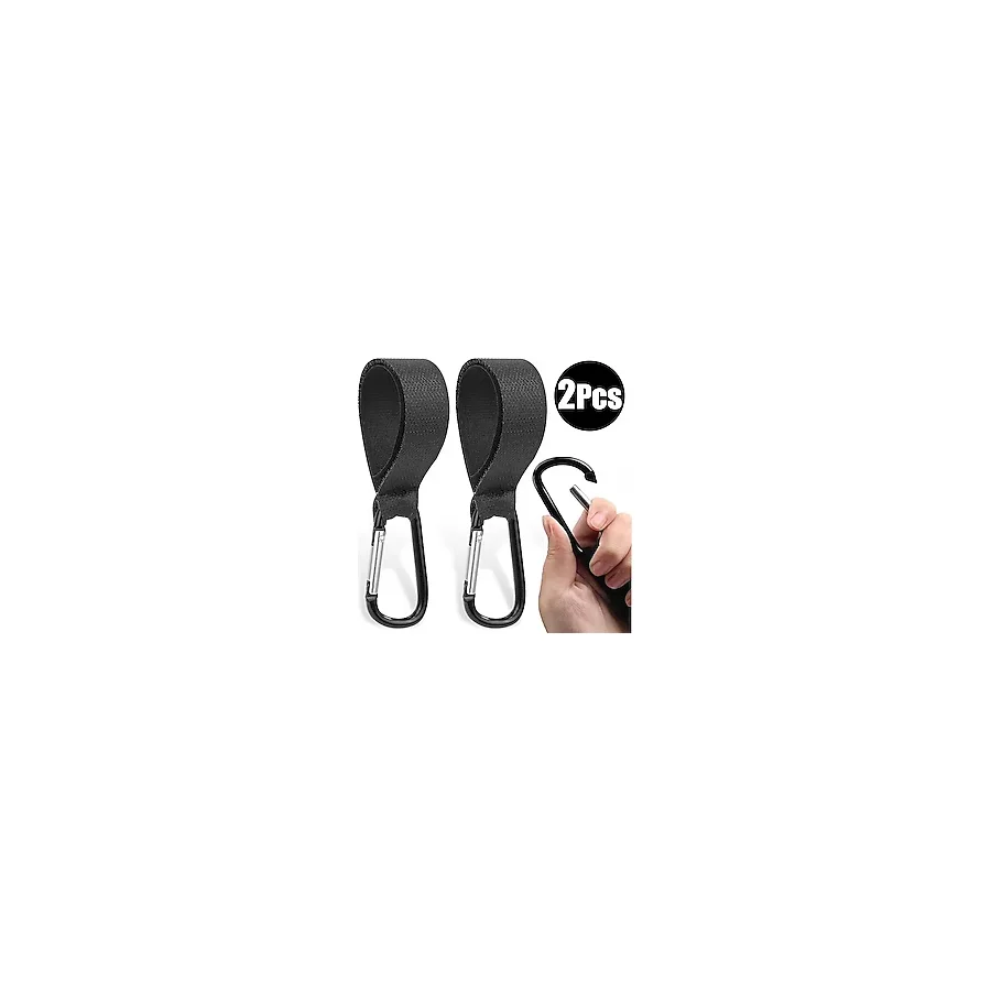 Revubaby Puset Kancası Bebek Arabası Askı Aparatı 2 Adet Siyah