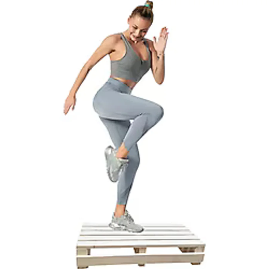 Reyo Dizayn Doğal Ahşap Ev Içi Kullanıma Uygun Kaymaz Tabanlı Step Tahtası 10x25x50 cm