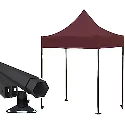 Reyo Premium Serisi Altıgen Profil Bordo 3x3 Katlanır Makaslı Çardak