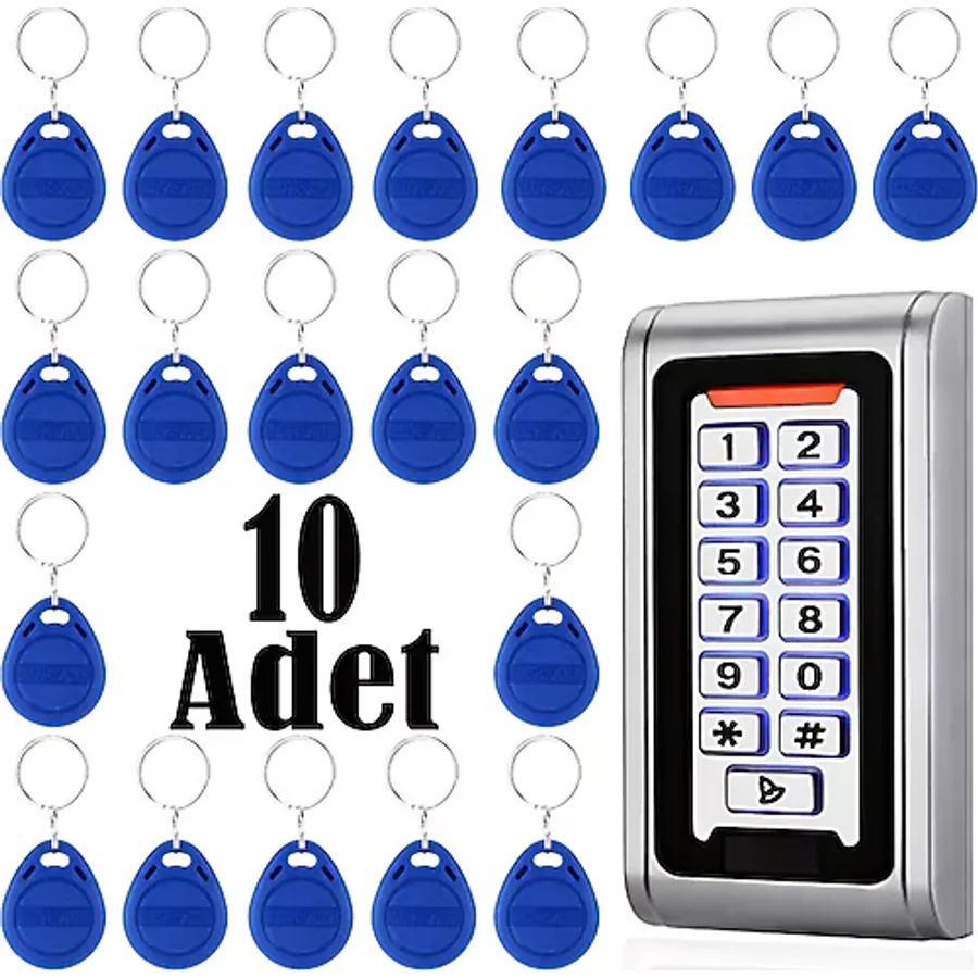 Rfid Elektronik Şifreli Kartlı Kapı Açma Kilit Su Geçirmez Metal