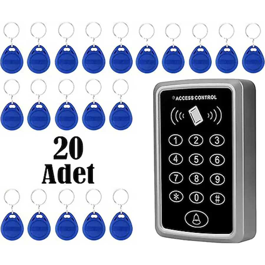 RFID Şifreli Kapı Kilidi + 20 Adet Tag Göstergeç Anahtarlık