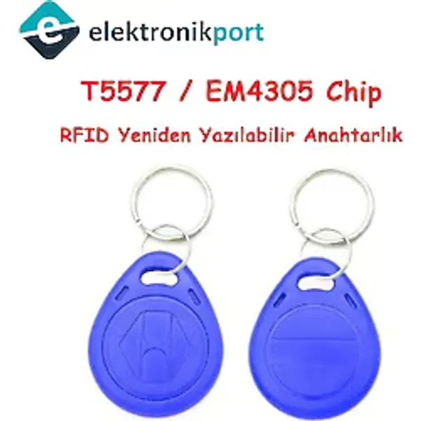 RFID Tekrar Yazılabilir Keyfob 125 Khz EM4305 T5577 Anahtarlık Göstergeç Writable Tag