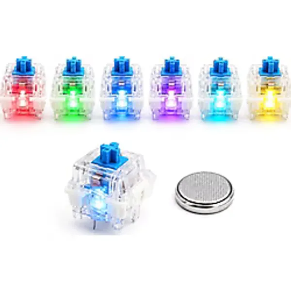 Rgb Ledli 3D Baskı Ürünleri İçin Blue Switch - Rgb Klavyeler İçin Mavi Sesli Clicker 200 Adet