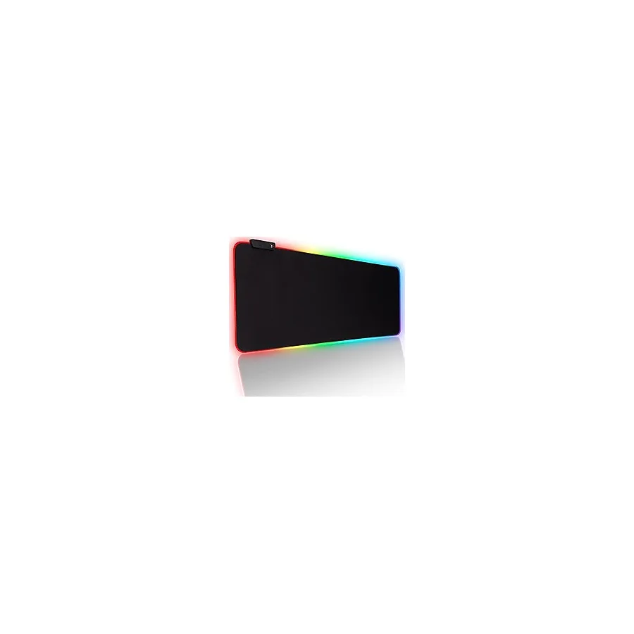 RGB oyun fare altlığı, oyuncu için ekstra büyük oyun fare altlığı, 14 aydınlatma modlu bilgisayar klavyesi matı, PC oyuncuları/dizüstü bilgisayar oyunları/ofis için su geçirmez masa pedi