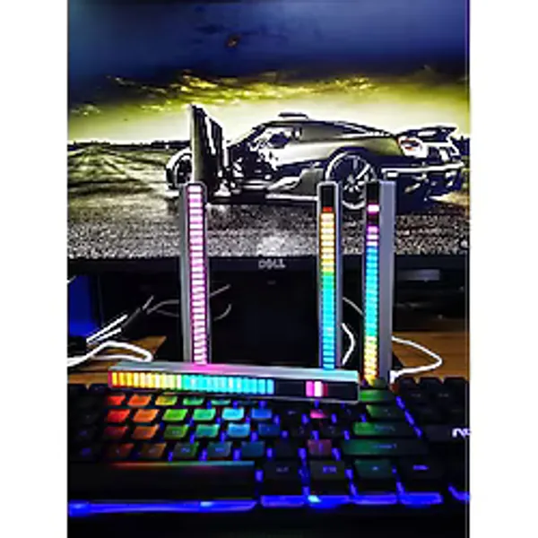 Rgb Sese Duyarlı Taşınabilir Ekolayzer LED Çubuk - Çok Renkli