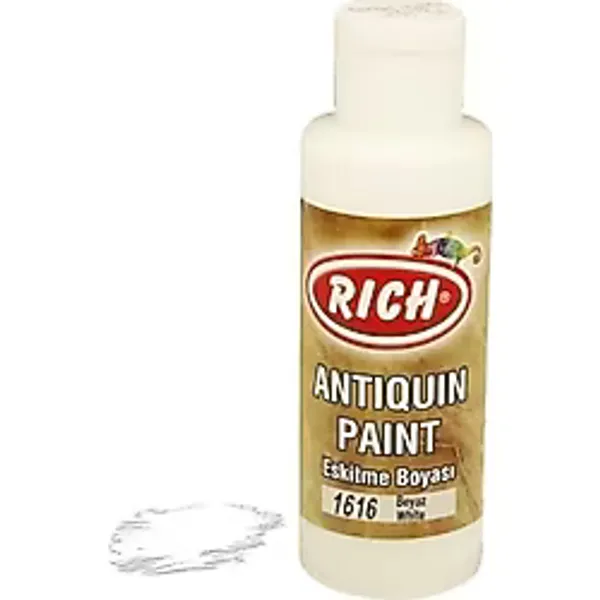 Rich 1616 Beyaz 120 ml Eskitme Ahşap Boyası - Tek ebat - 001-Renkli