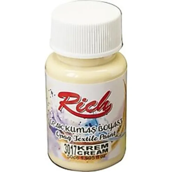 Rich 3017 Krem 50 cc Opak Kumaş Boyası