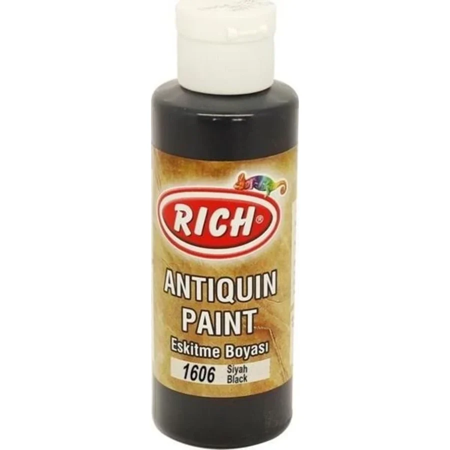 Rich Antiquing Paint Eskitme Ahşap Boyası 120 Cc. 1606 Siyah