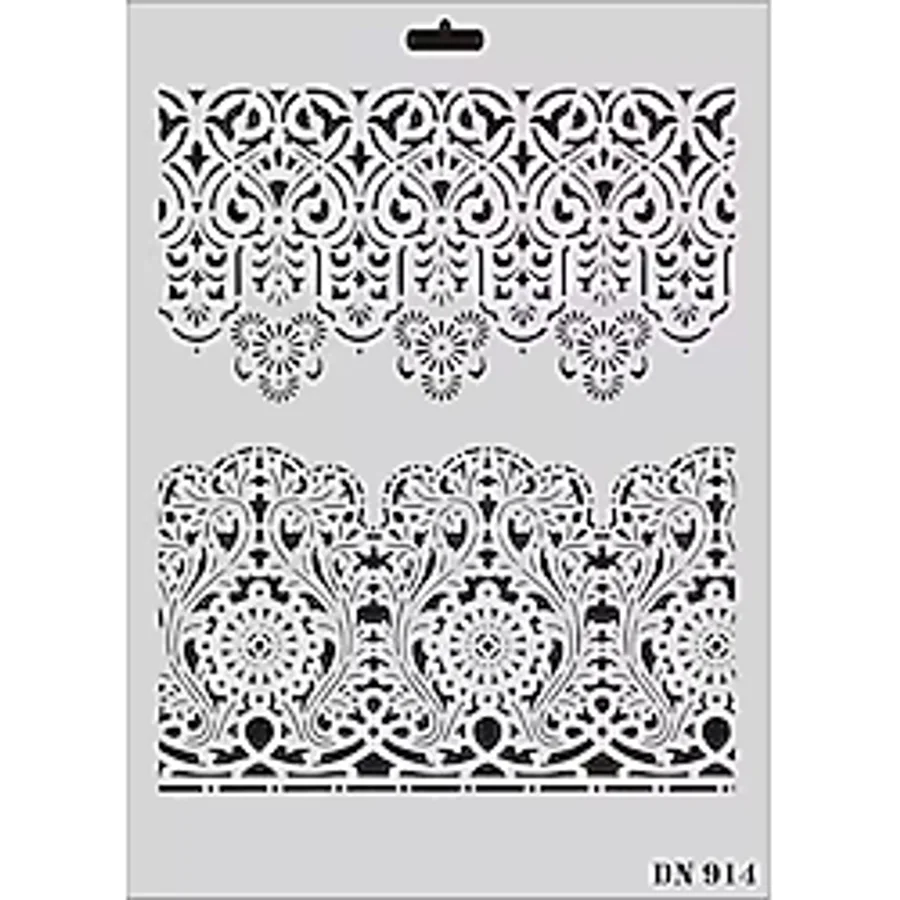 Rich Dantel Seri DN-914 Stencil 35X25 cm - Tek ebat - 001-Renkli