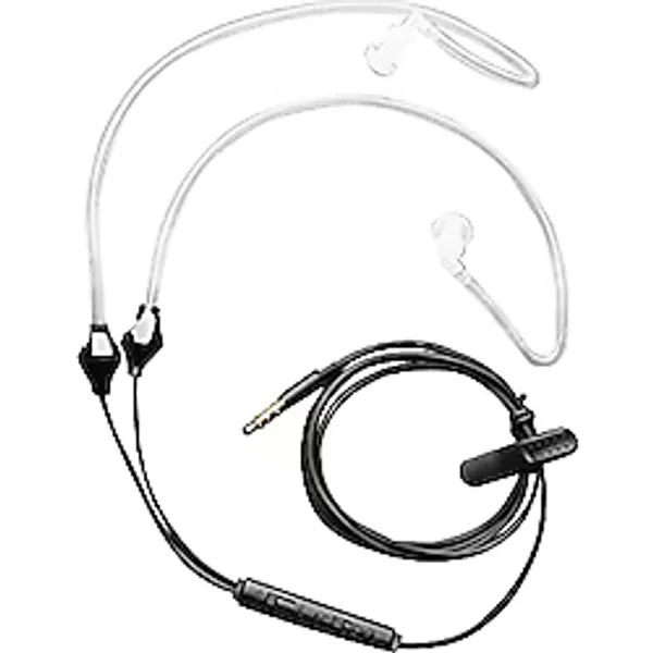 RICH IStereo Kulak Kulaklığı, Hava Tüpü Radyasyon Önleyici Kulaklık, Kulak İçi Stereo Gürültü İzolasyonlu, Radyasyon Önleyici Kulaklık, Cep Telefonu için Mikrofonlu