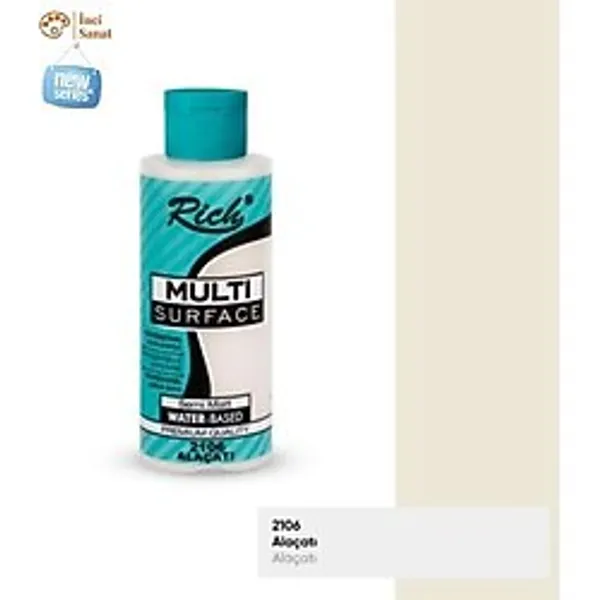 Rich Multi Surface Alaçatı N:2106 Her Yüzey Akrilik Boya (Cam,ahşap,tuval,seramik,plastik,duvar) 120CC