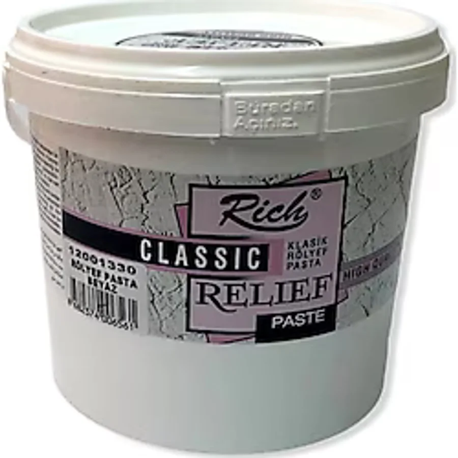 Rich Rölyef Pasta Relıef Paste Beyaz 1200 G Kova