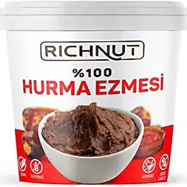 RICHNUT %100 Doğal Hurma Ezmesi 1 kg Katkısız Hurma Püresi ile Sağlıklı Beslenme