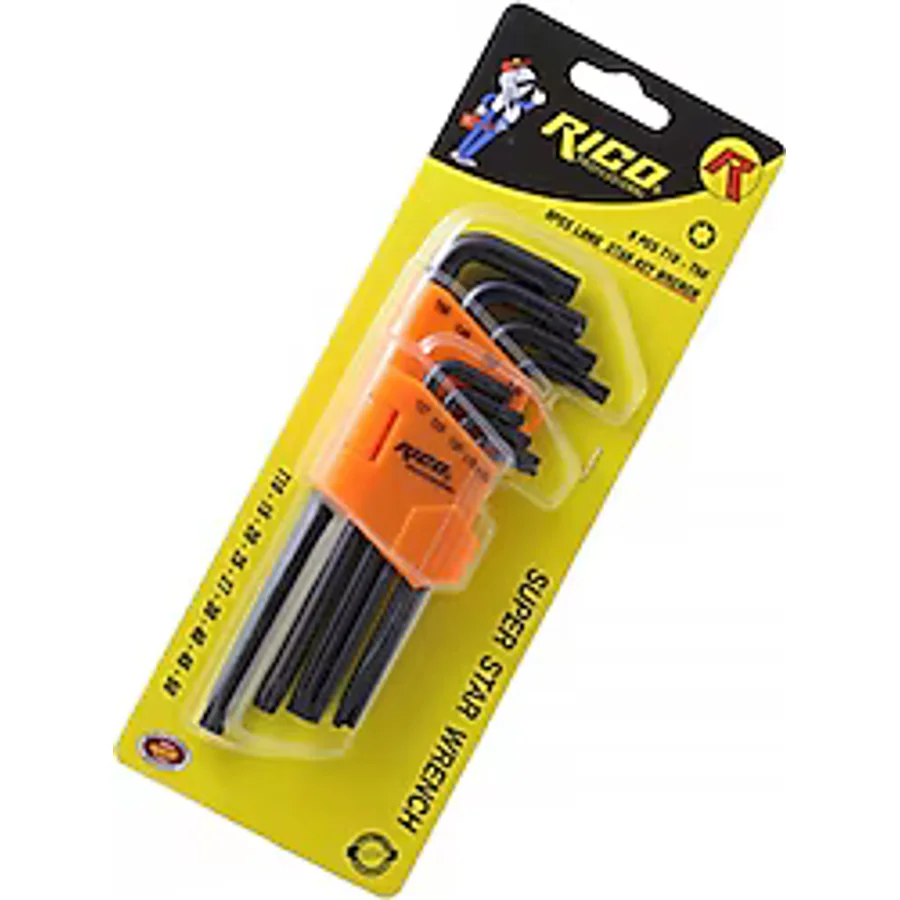 Rico 013-RC0207 9 Parça Vakumlu Torx Uçlu Uzun Alyan Takımı