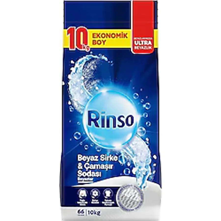 Rinso Beyaz Sirke & Çamaşır Sodası Beyazlar için 10 kg Toz Deterjan