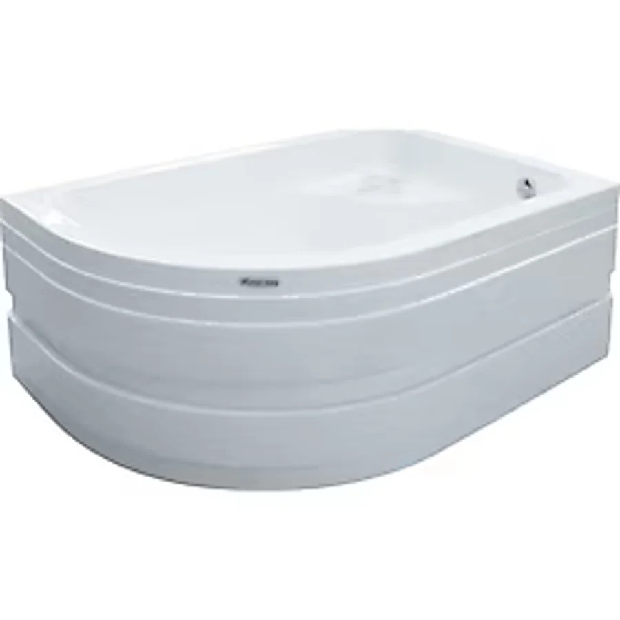 Rio Oturmalı Mini Yarı Oval Küvet 120x80, H43 (Gövde + Metal Ayak + Ön Panel)