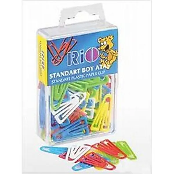 Rio Standart Plastik Ataş Renkli 100 Adet Kırtasiye Ürünü Çeşitli Ölçülerle Kullanıma Uygun