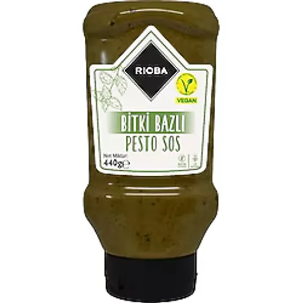 Rioba Rıoba Veggie Pesto 440 G - Fesleğenli, Vegan Makarna Sosu