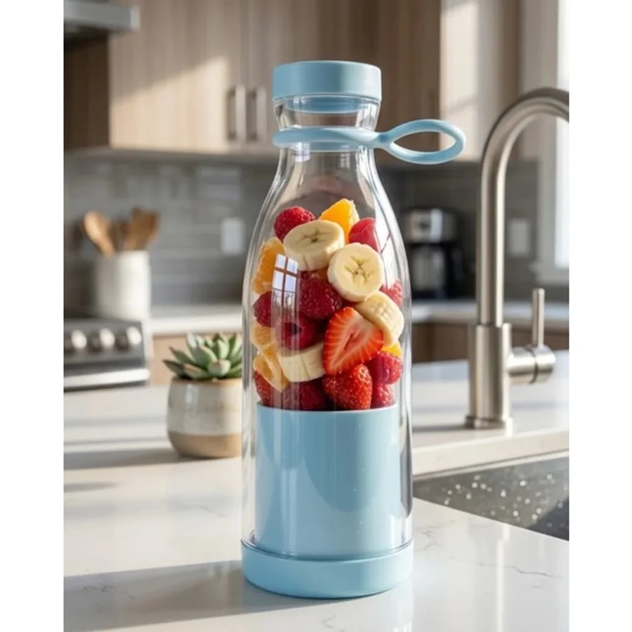 Rivera Tech Rvrtch Mini Blender USB Şarjlı 380 ml Smoothie Hazırlayıcı Hafif ve Pratik Tasarım - Çok Renkli