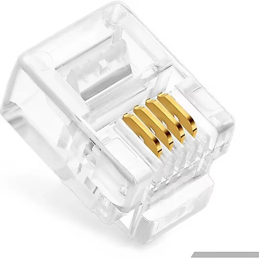 Rj11 Konnektör Rj11 6P4C Konnektör Jack 100 Adet