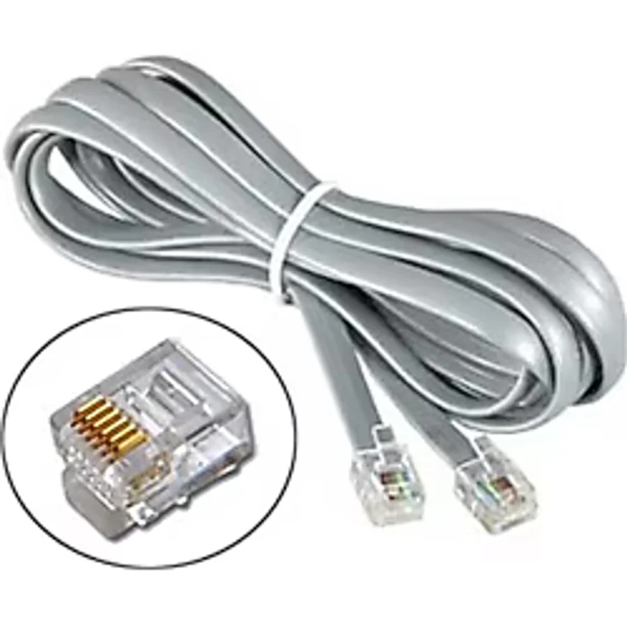 RJ12 6 lı Santral Telefon Kablosu 5 metre