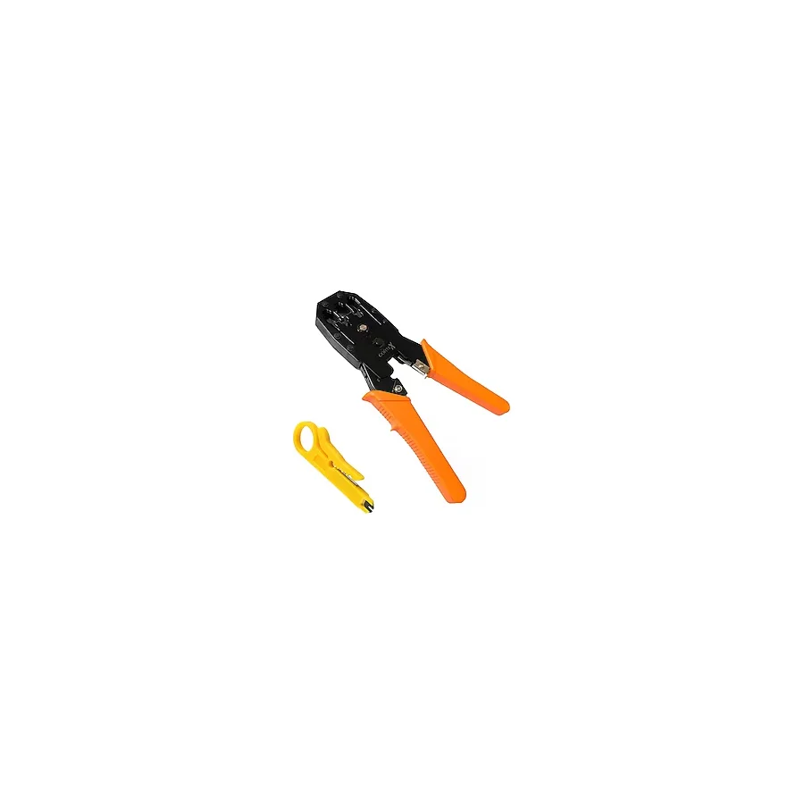 Rj45 Ethernet Rj11 Rj12 Rj45 Telefon Sıkma Çakma Pensesi Cat5 Cat6 Pense+ Kablo Soyucu - Turuncu