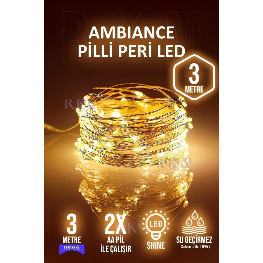 rkmstore Peri Led Gün Işığı 3 Metre Dekoratif Yılbaşı Ve Parti Süsleme 3 M Led