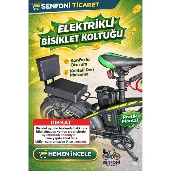 RKS Elektrikli Bisiklet Koltuk, Bisiklet Koltuk, Elektrikli Bisiklet Sele, Bisiklet Arka Koltuk