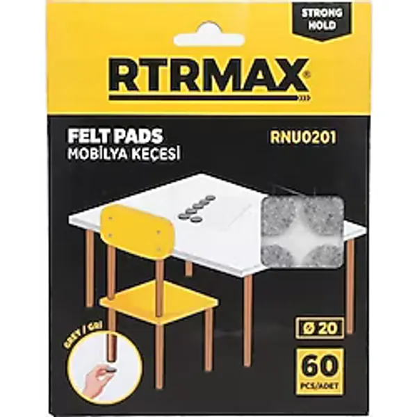 RNU0201 Mobilya Keçesi 20 mm x 2 mt - Gri